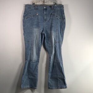 Almost Famous High Rise Bootcut Jean, Women's Size 22 - Blue